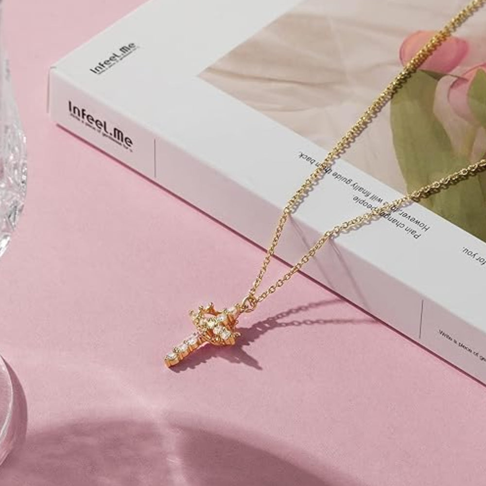 Mother's Day Necklace Cross Pendant Women Gold Silver Jewelry