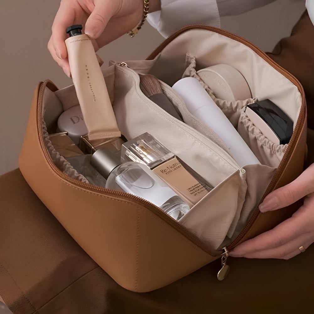 Borsa Trucco Organizer Donna Viaggio Doppio Scomparto