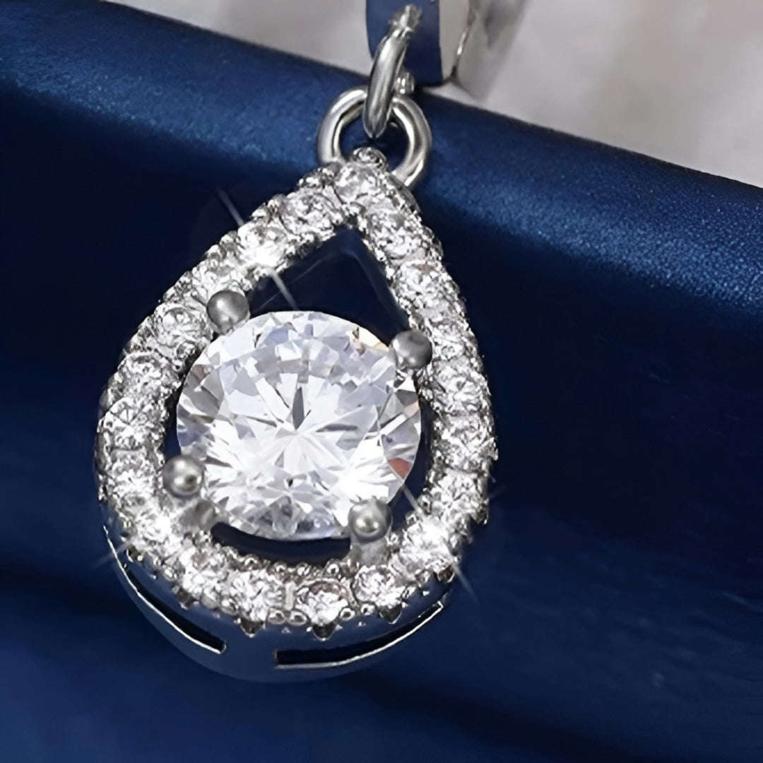 Regalo Festa Della Mamma Orecchini Donna Pendenti Goccia Strass