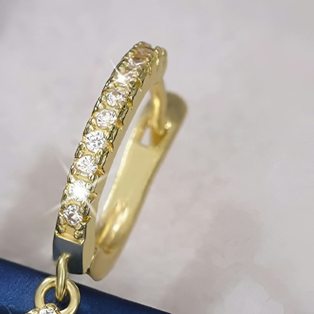 Regalo Festa Della Mamma Orecchini Donna Pendenti Goccia Strass