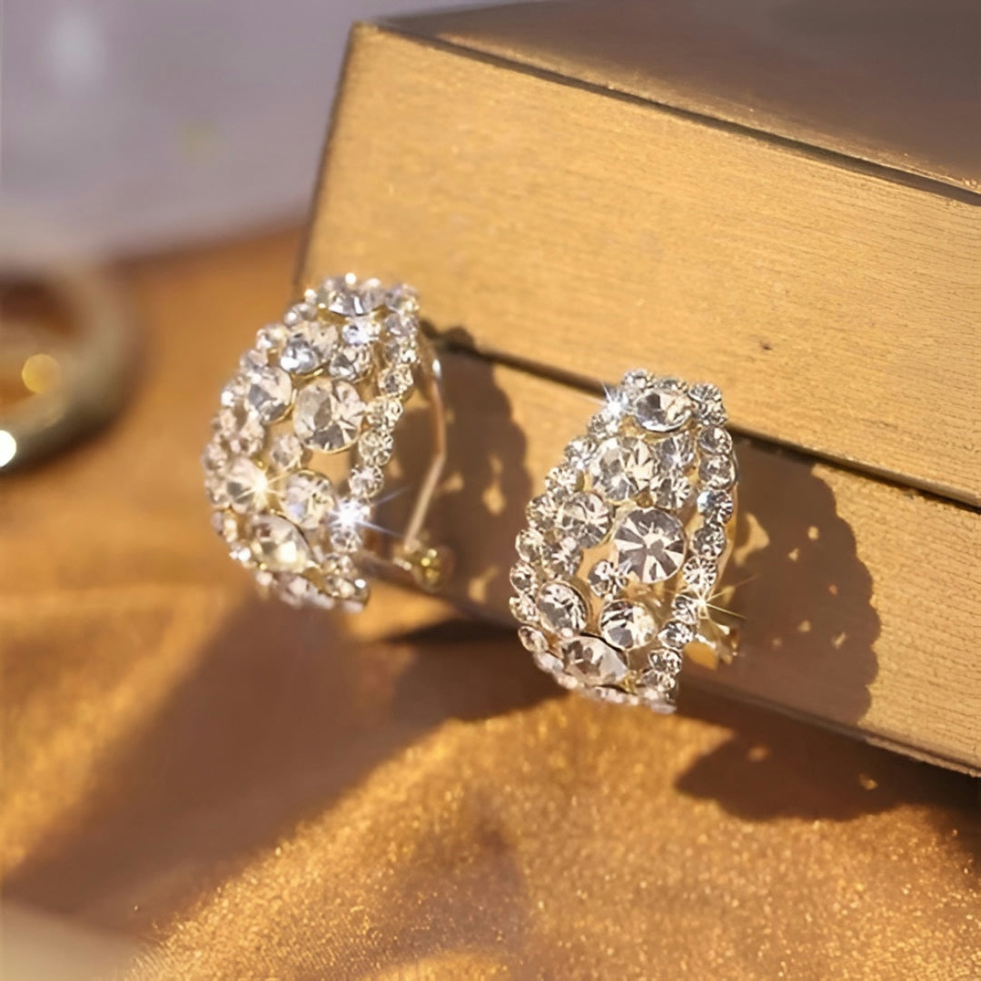 Pendientes de regalo para el Día de la Madre para mujer, aros huggie con strass
