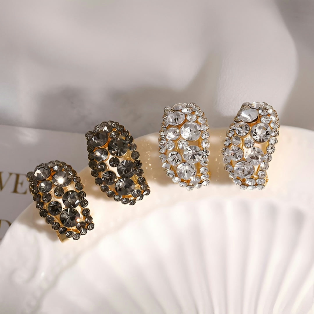 Mother's Day Gift Earrings Women Huggie Hoop Earrings Rhinestone