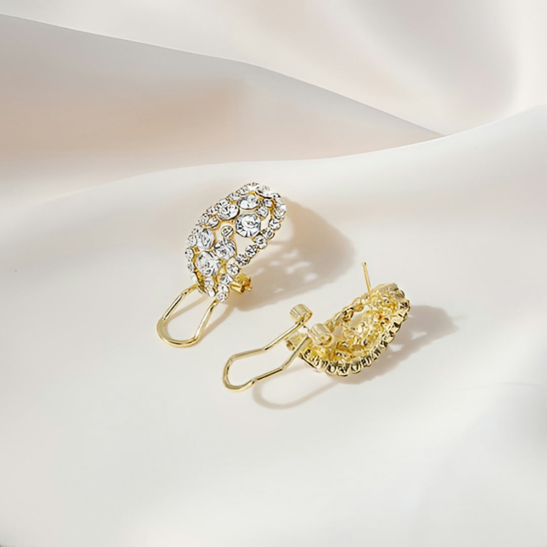 Mother's Day Gift Earrings Women Huggie Hoop Earrings Rhinestone