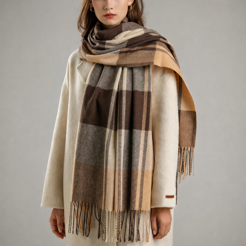 Moederdag Sjaal Dames Geruit Warm Accessoire