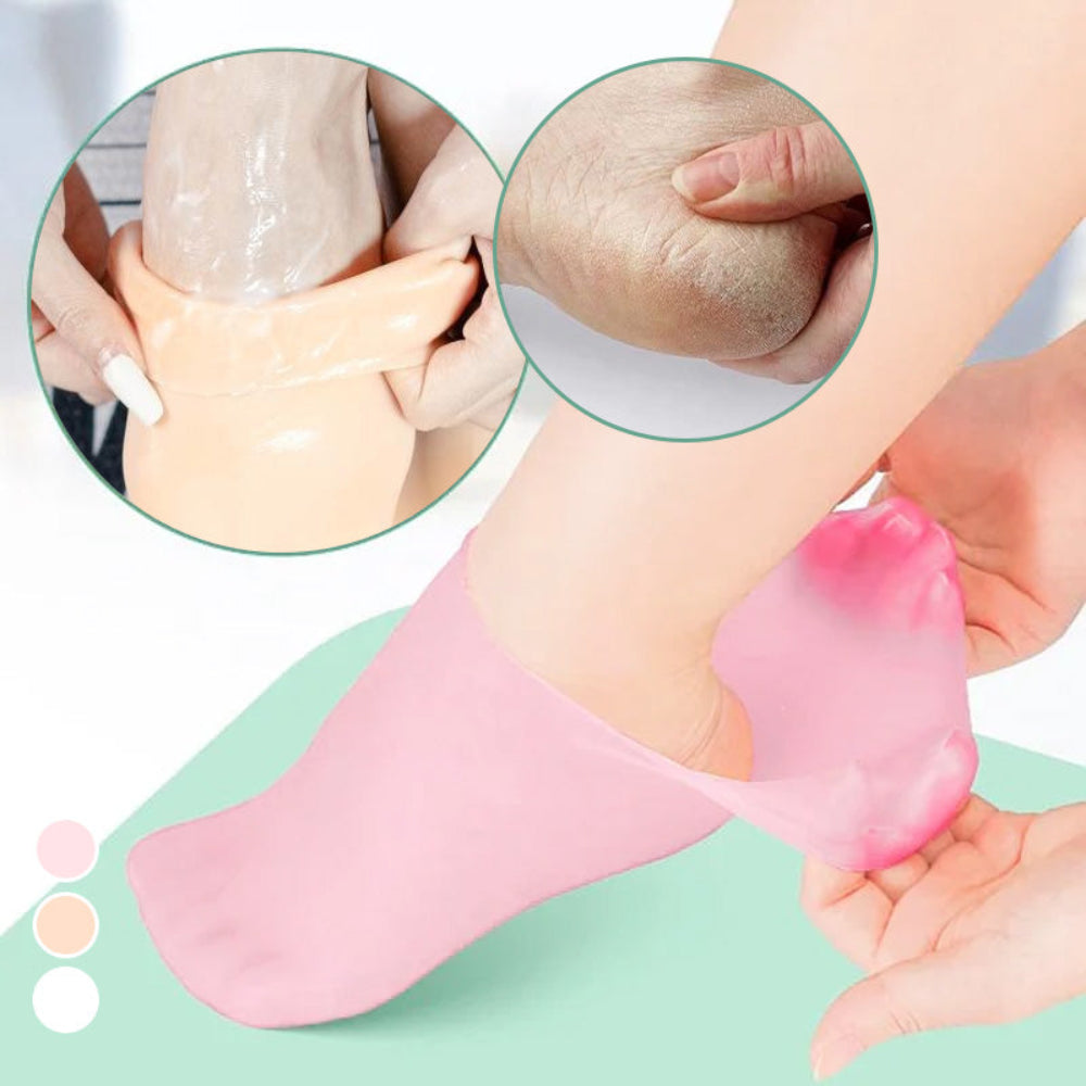 Moisturizing Foot Spa Socks Silicone Gel for Soft Cracked Heels 1