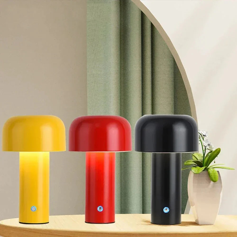 GlowMush - Rechargeable LED Table Lamp, Wireless Mushroom Lamp