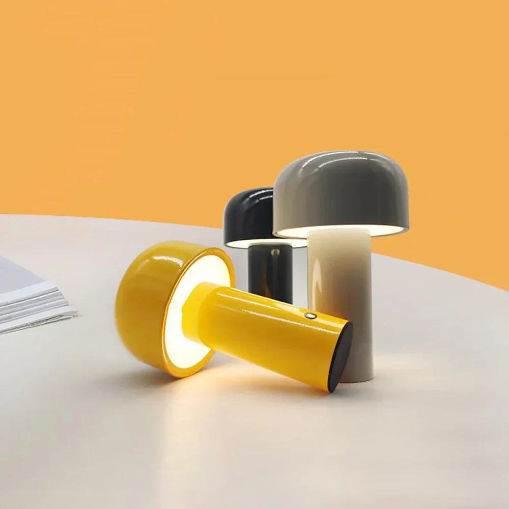 GlowMush - Rechargeable LED Table Lamp, Wireless Mushroom Lamp