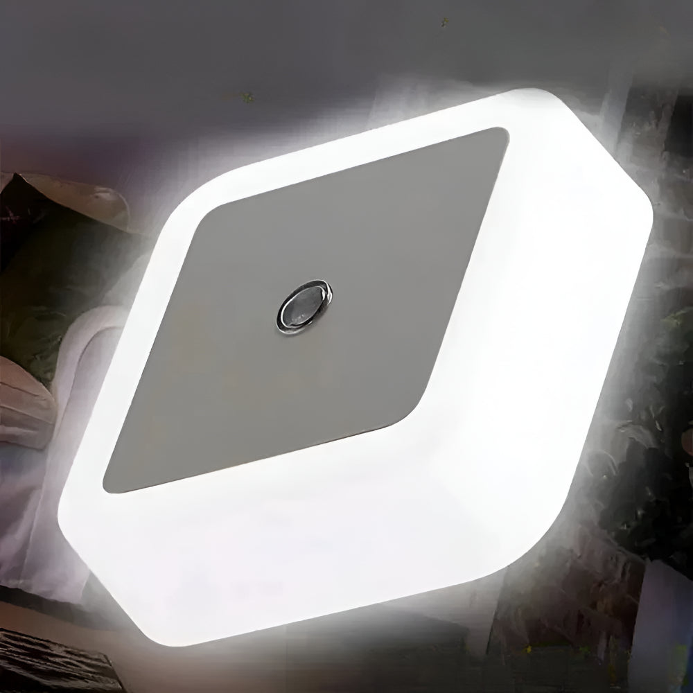 Lámpara nocturna con sensor LED para enchufe, iluminación automática