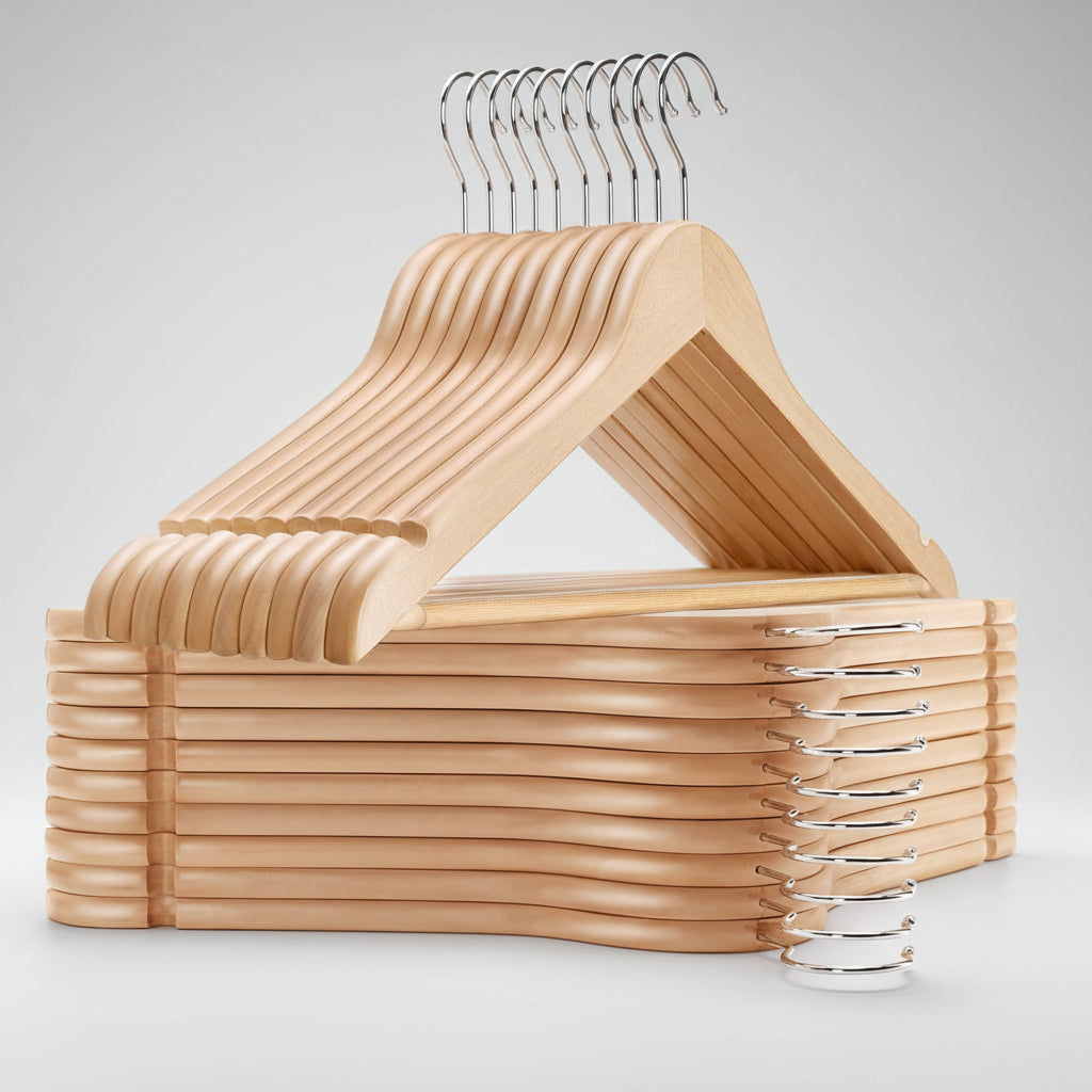 Grucce Legno Antiscivolo Abiti Giacche Armadio
