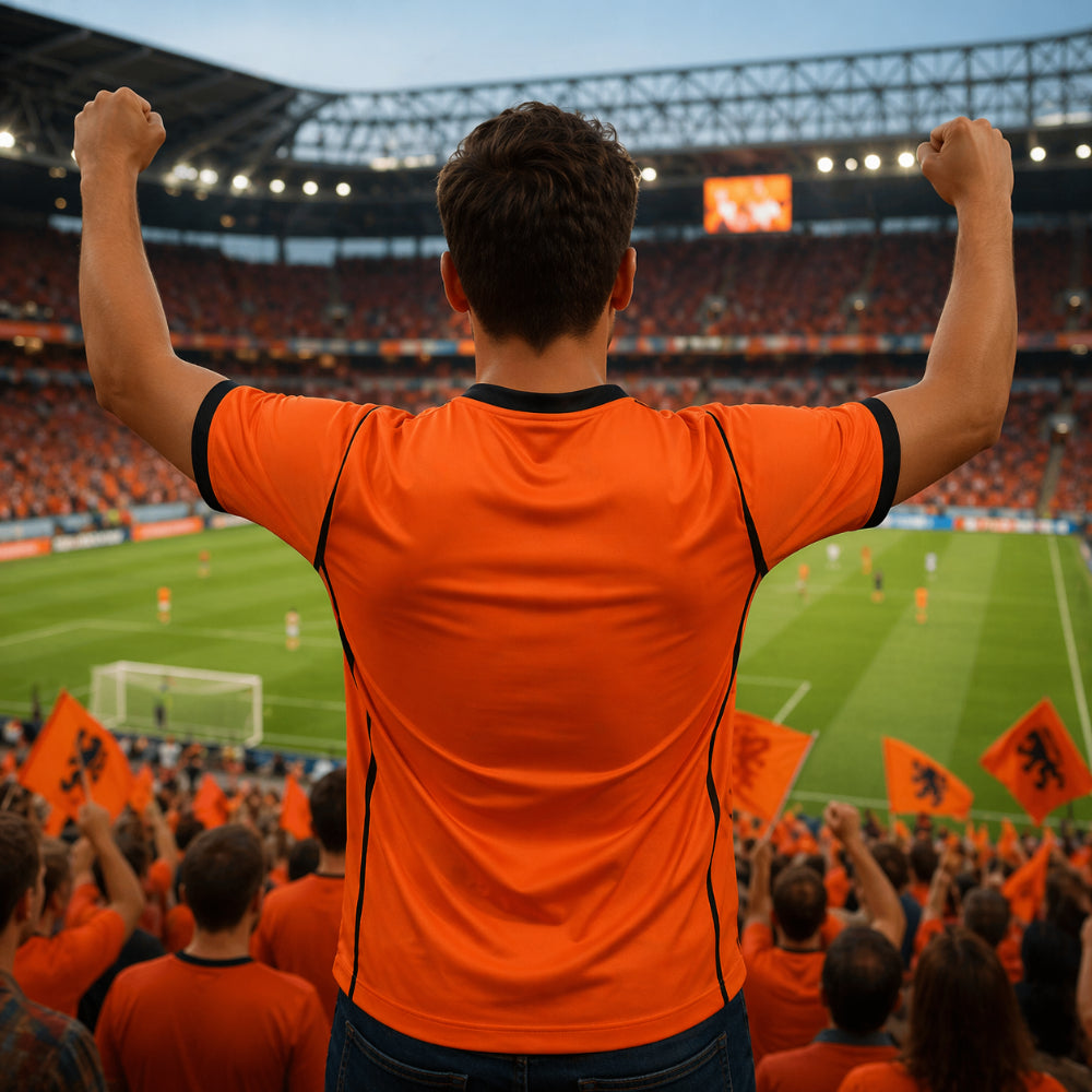 Camiseta de fútbol masculina Holanda Mundial 2026 deportiva