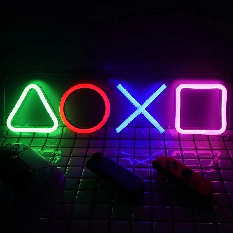 NeonGlow - Gaming Neon Sign with LED Lighting for Game Room Decor