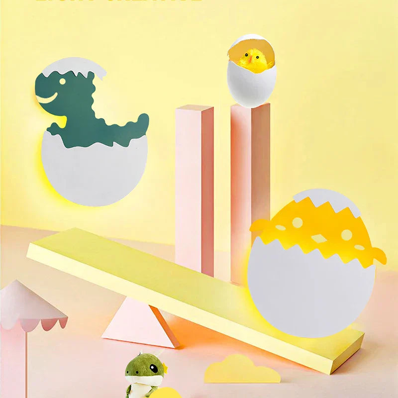 EggLight - Lampada da parete per bambini a forma di uovo – Lampada notturna LED per camere di bambini e neonati