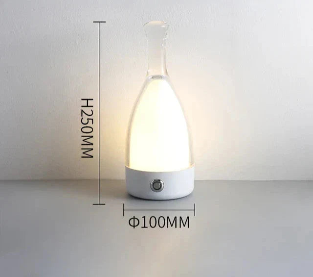 LuxeGlow - Modern Bottle Table Lamp with Dimmable LED Lighting