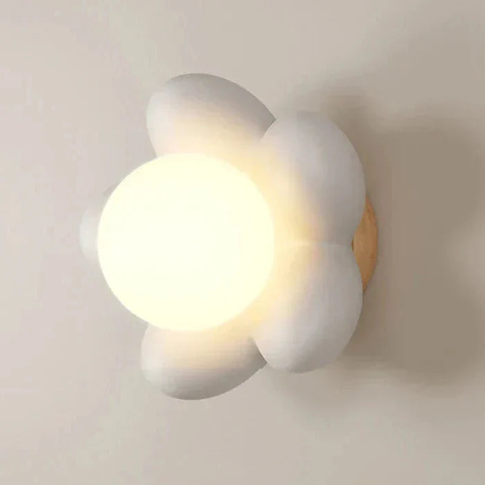 BloomLight - Lampada da parete con design a fiore e LED per cameretta e soggiorno