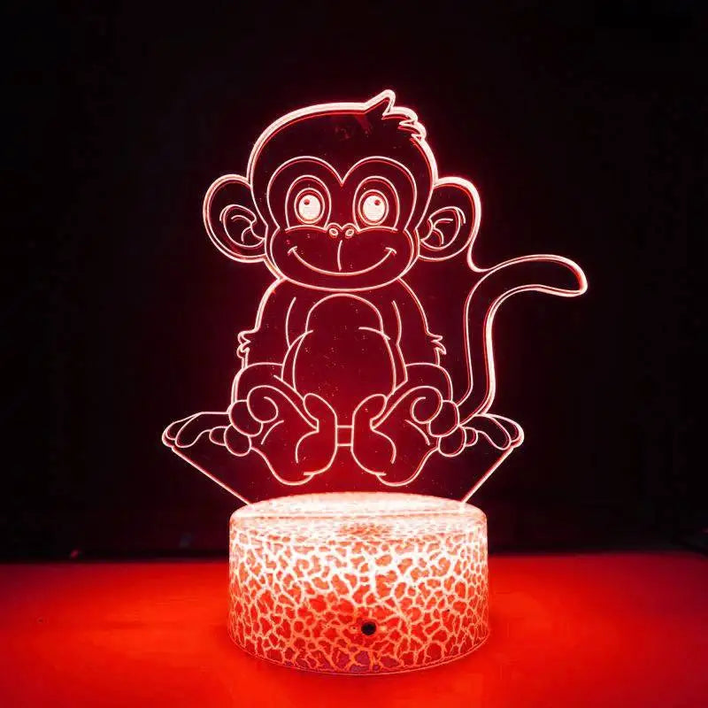 LumiMonkey - 3D LED Night Light with Color Change and Optical Illusion