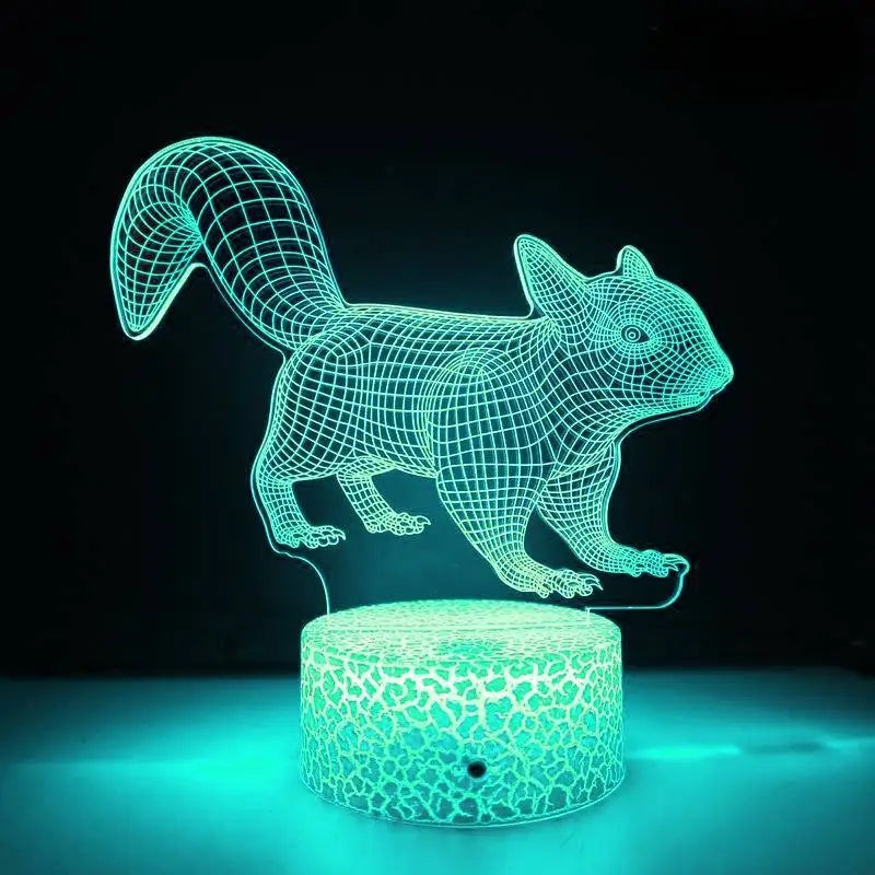 LumiFox - 3D LED Night Light with Color Changing and Dimmable Function