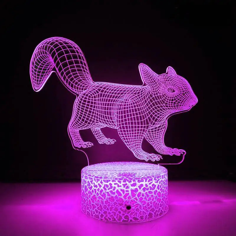 LumiFox - 3D LED Night Light with Color Changing and Dimmable Function