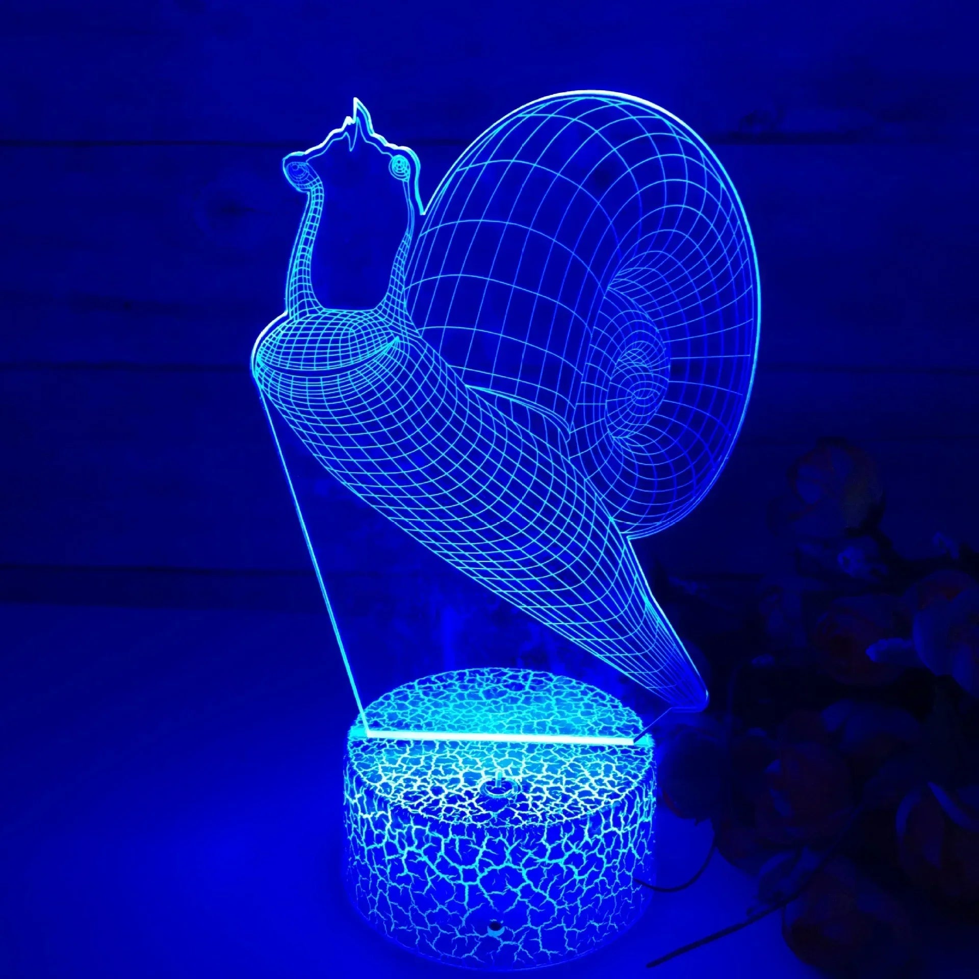 GlowSnail - 3D LED Night Light with Color Change and Dimmable Function