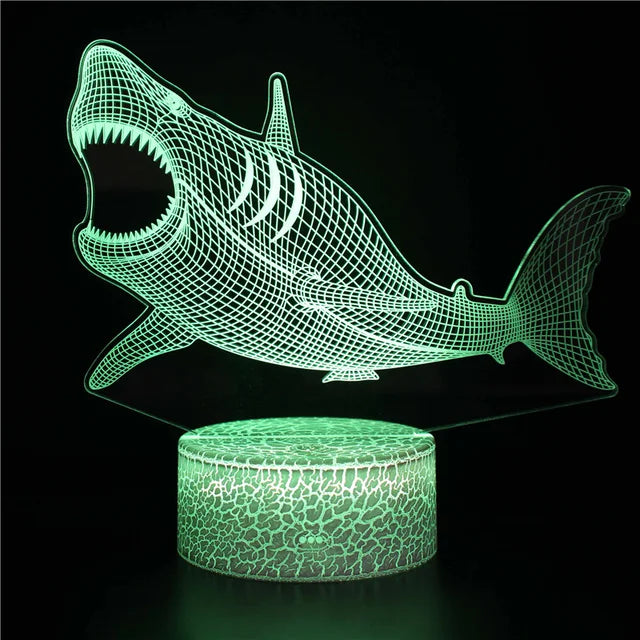 AquaGlow – 3D LED Night Lamp with Whale Illusion for Children's Rooms