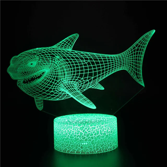 AquaGlow – 3D LED Night Lamp with Whale Illusion for Children's Rooms
