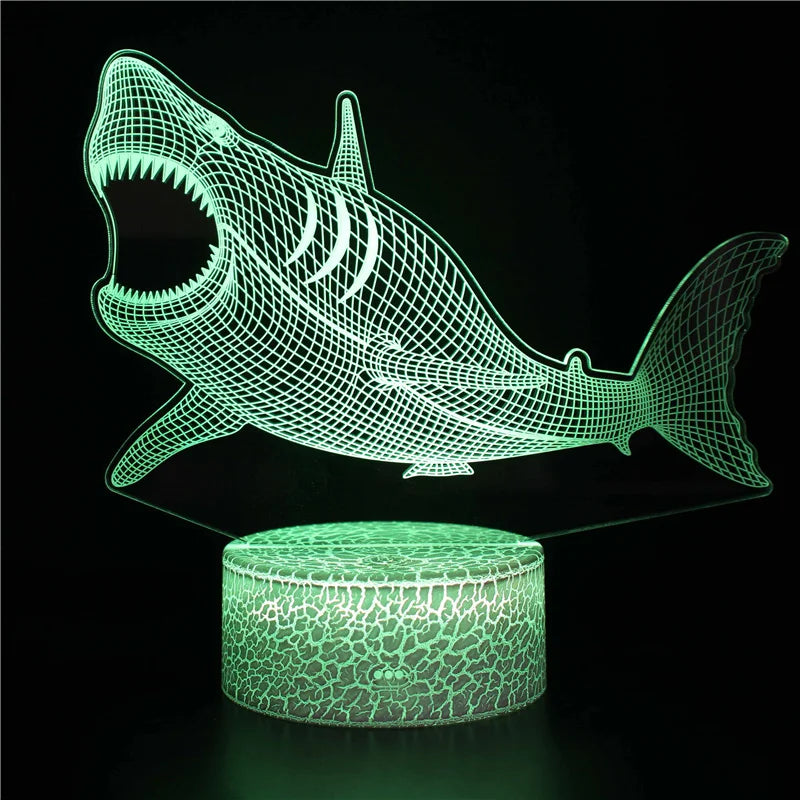 AquaGlow – 3D LED Night Lamp with Whale Illusion for Children's Rooms