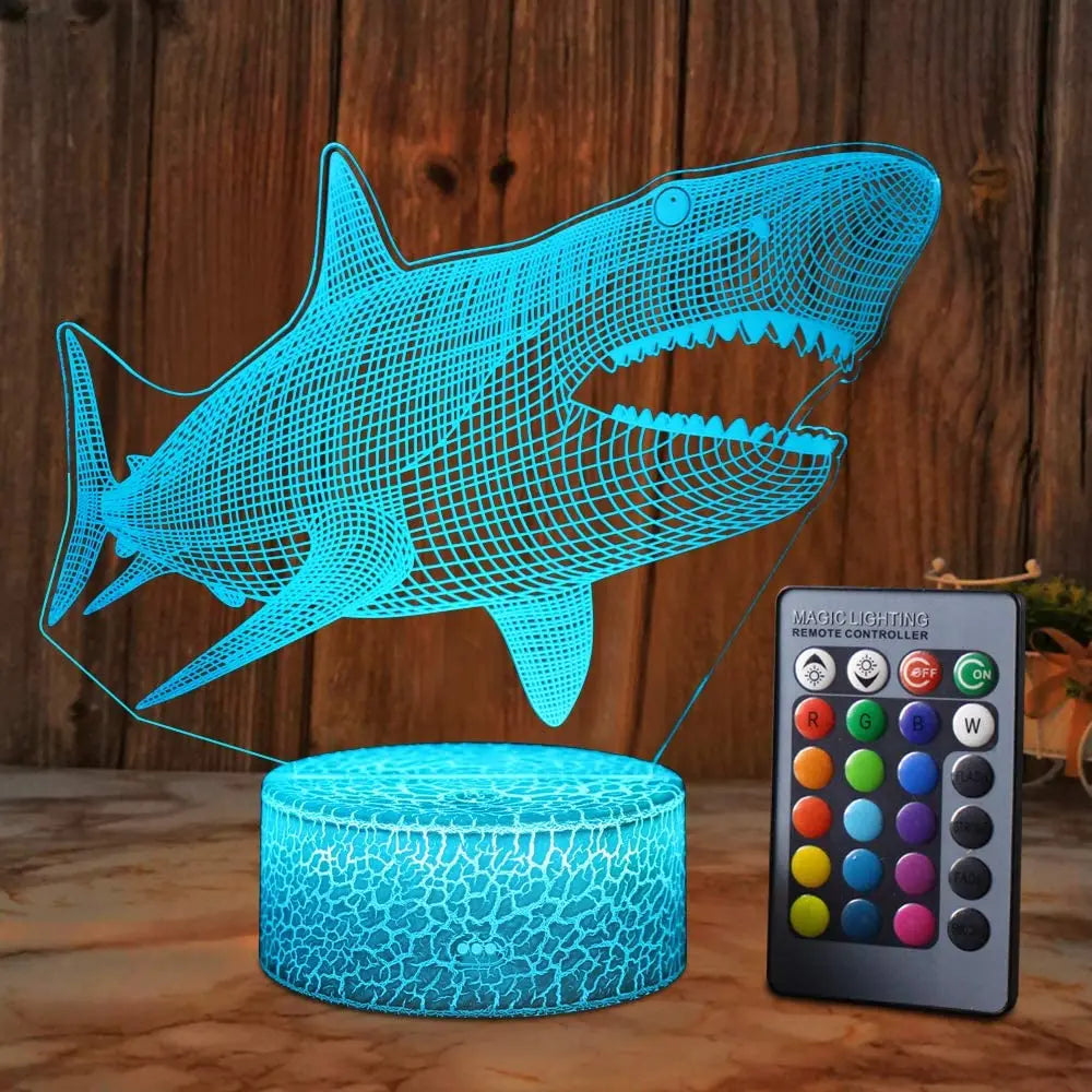 AquaGlow – 3D LED Night Lamp with Whale Illusion for Children's Rooms