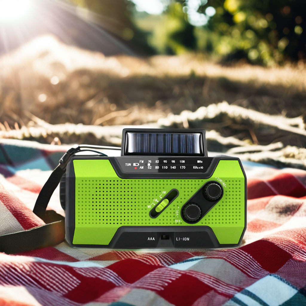 Emergency Radio Solar Hand Crank Power Bank Flashlight