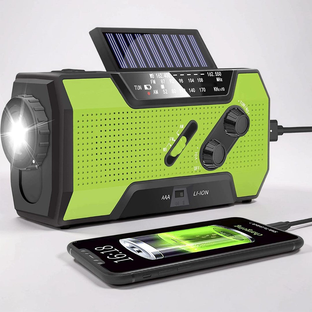 Emergency Radio Solar Hand Crank Power Bank Flashlight