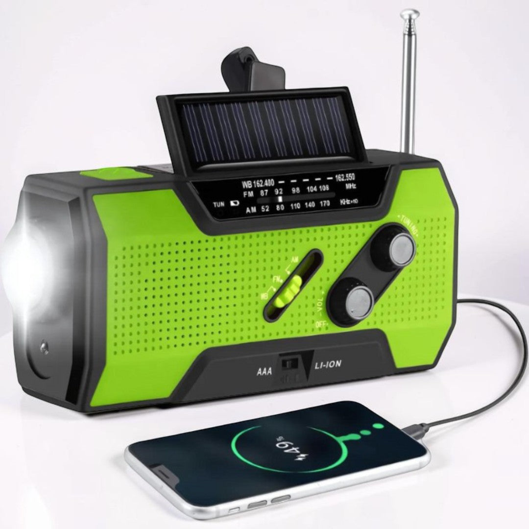 Emergency Radio Solar Hand Crank Power Bank Flashlight