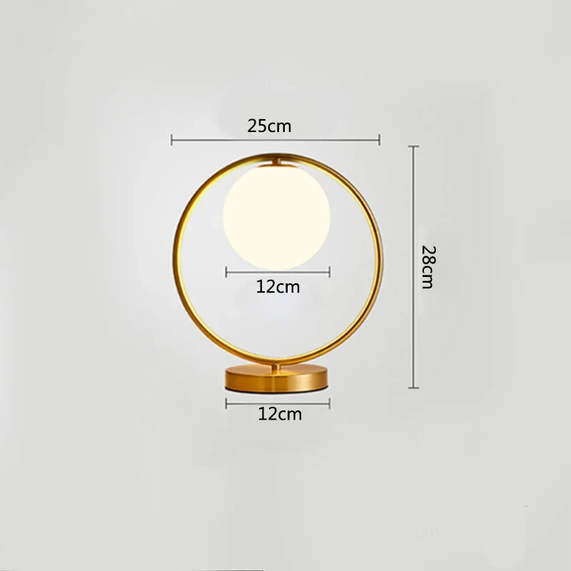 RadiantGlow - Moderne Tafellamp met Elegante Glazen Bol