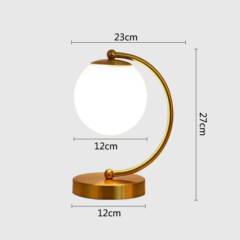 RadiantGlow - Moderne Tafellamp met Elegante Glazen Bol