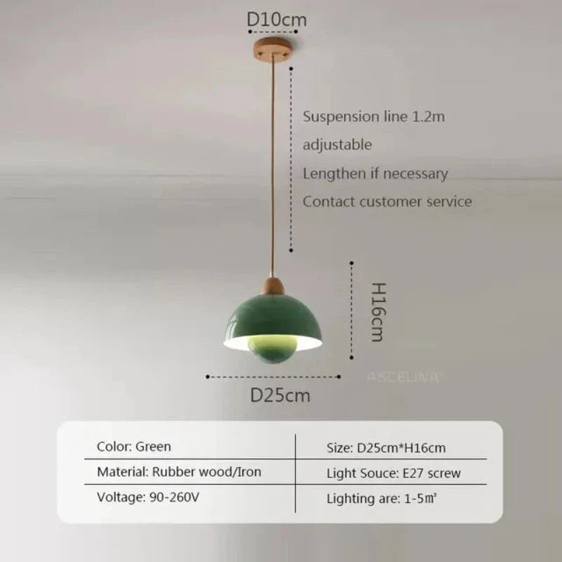 HoutBries - Lampada a sospensione moderna in legno