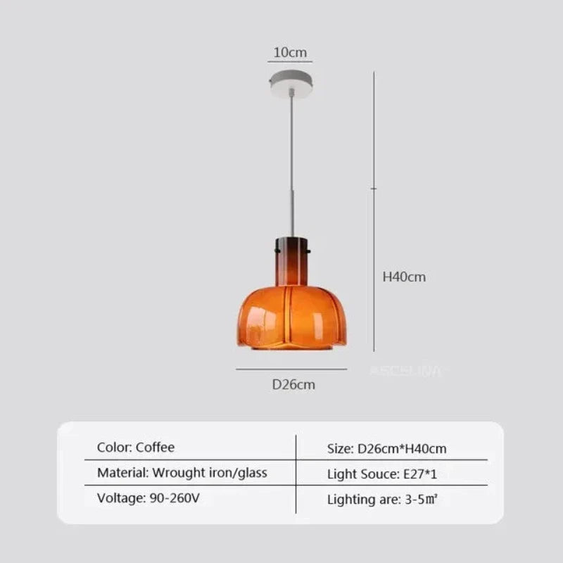 Elegância Medieval - Candeeiro Suspenso Transparente