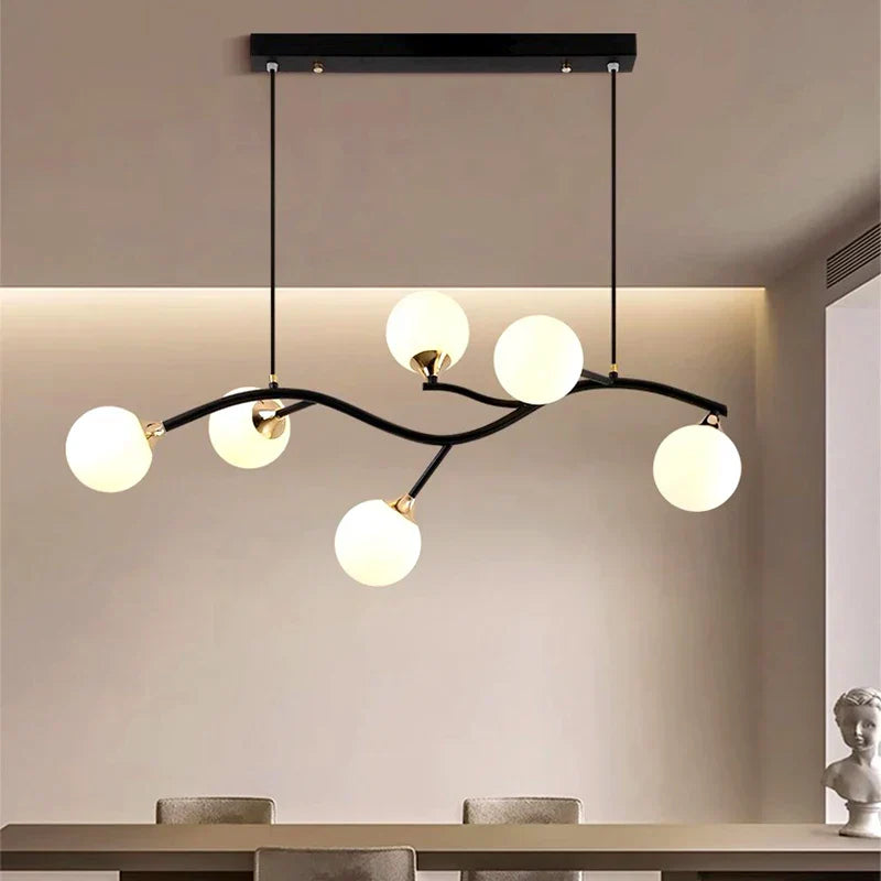 NordicEmbrace - Pendant Lamp with Glass Globes for Living Room & Dining Room