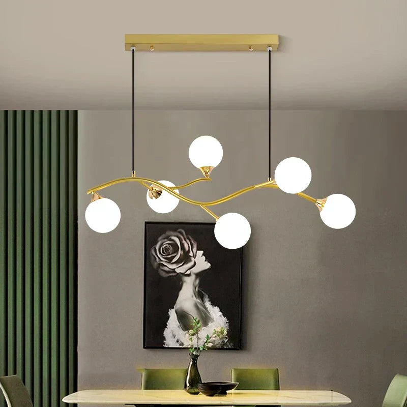 NordicEmbrace - Pendant Lamp with Glass Globes for Living Room & Dining Room