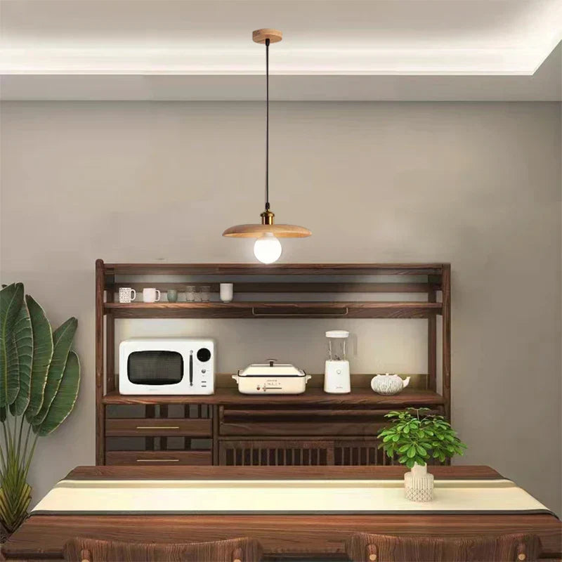 ScandiGlow - Rustieke Houten Hanglamp