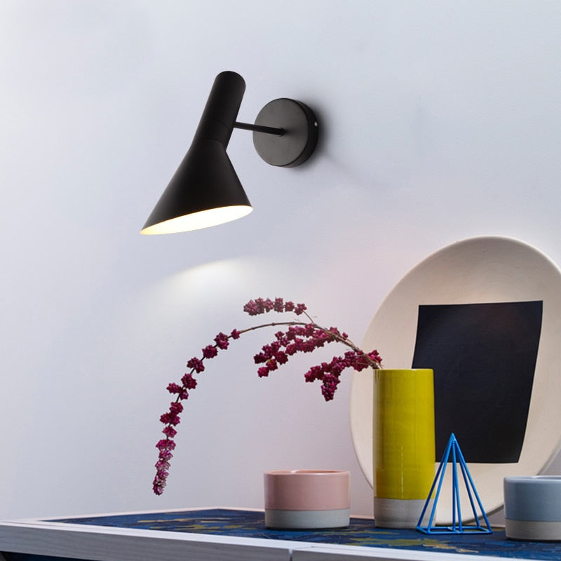 Brady Moderna Lâmpada de Parede LED Interior Giratória Sala de Jantar/Sala de Estar Preta