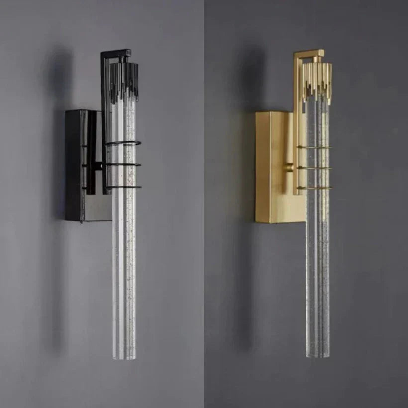 CrystalGold - Elegant LED Wall Lamp in Gold with Crystals for Living Room & Bedroom