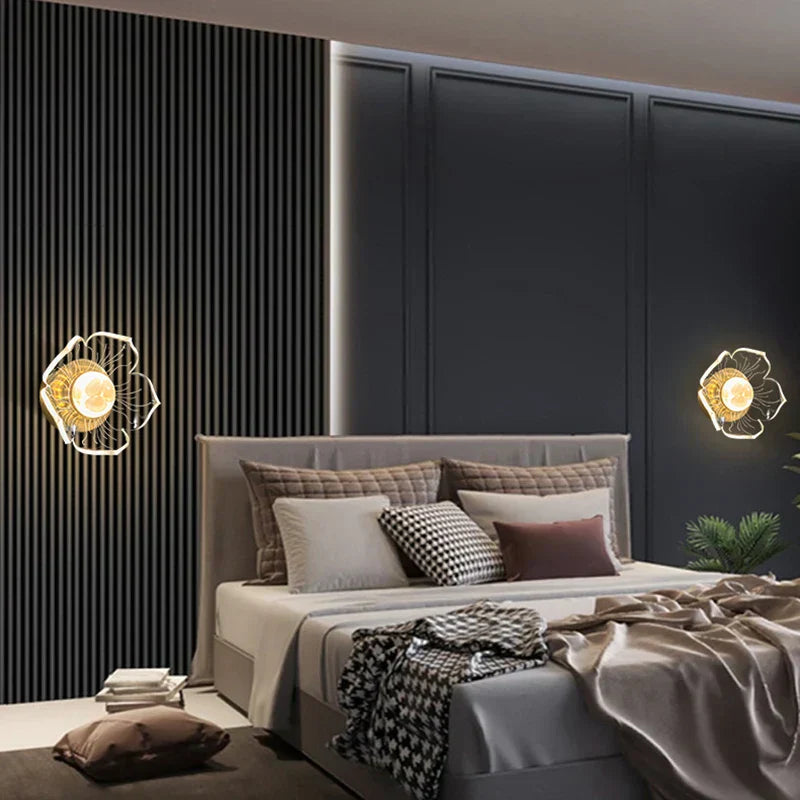 BloomGlow – Flower-shaped LED Wall Lamp for Bedroom & Living Room