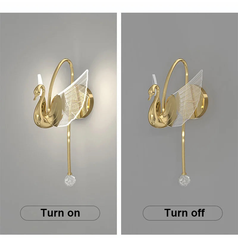 SereneSwan – Elegant Graceful Wall Lamp for Luxury Interiors