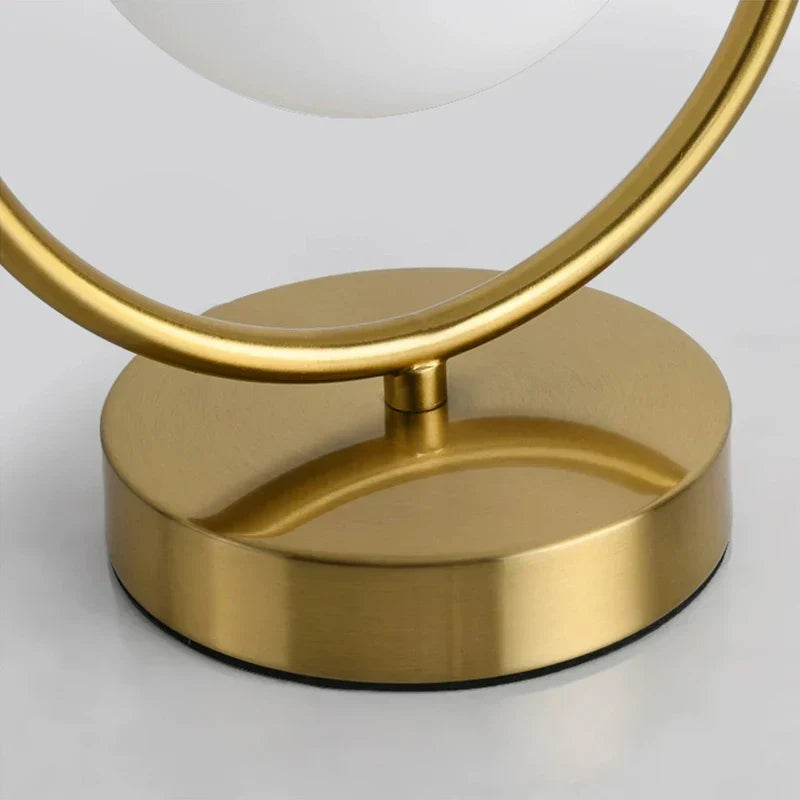 LumeSphere – Dimmable LED Table Lamp with Glass Globe for Living Room & Bedroom