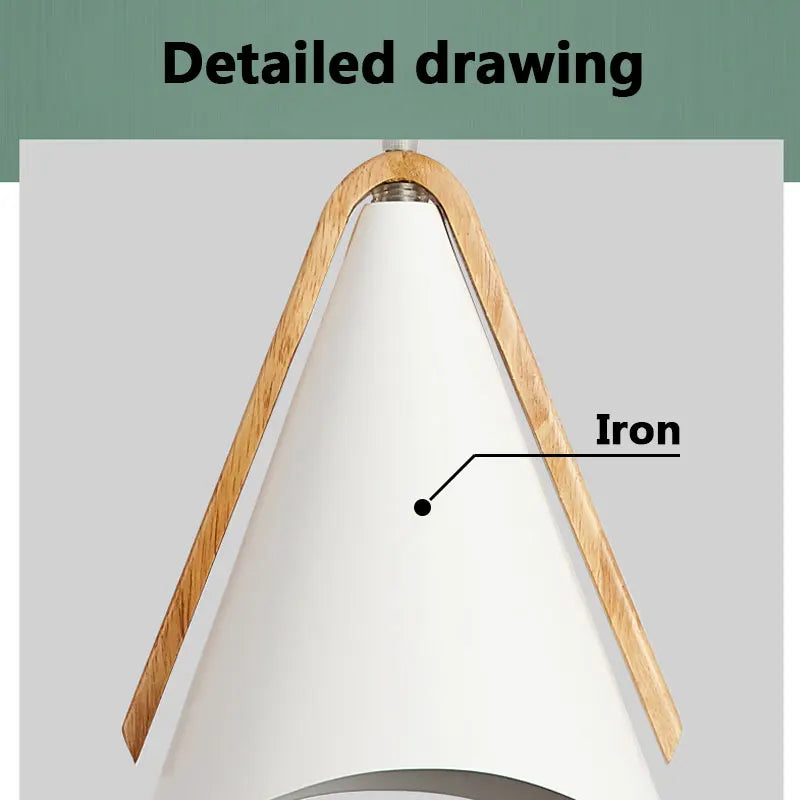EliLicht - Lampada a sospensione moderna in legno e metallo