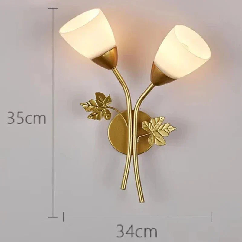 LeafGlow - Iron Wall Lamp in Vintage Style with Leaf Pattern – LED Lamp