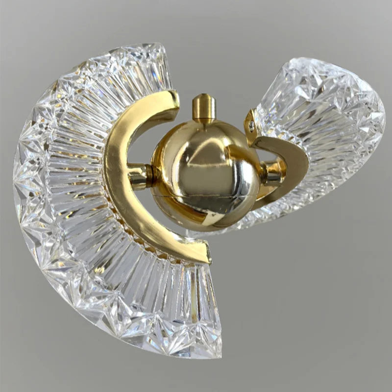 CrystalGlow - Elegant Crystal Wall Lamp in Nordic Style – Adjustable LED Lamp