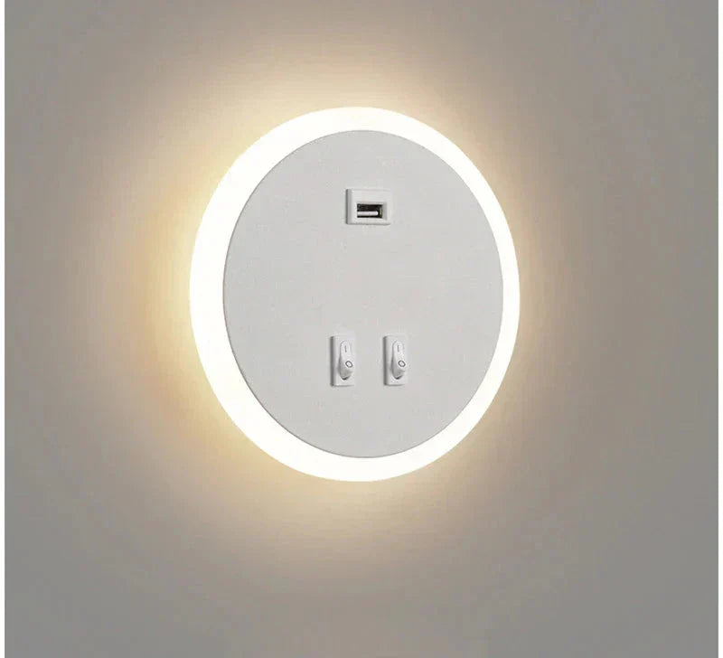 USBGlow - Moderne LED Wandlamp met USB Oplaadfunctie – Dimbare Verlichting
