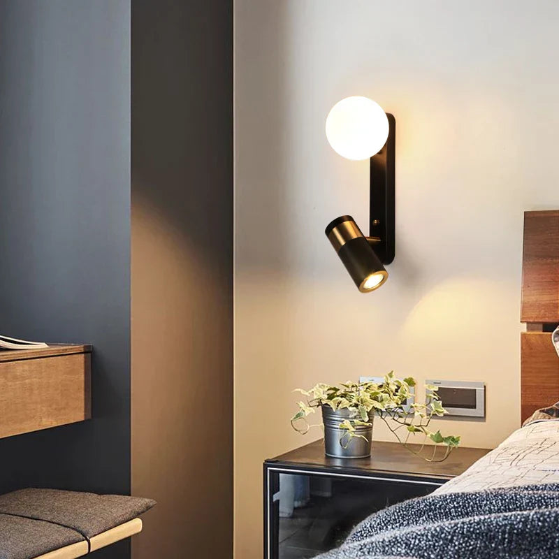 GlowLine – Lámpara de pared LED nórdica minimalista para dormitorio y sala de estar