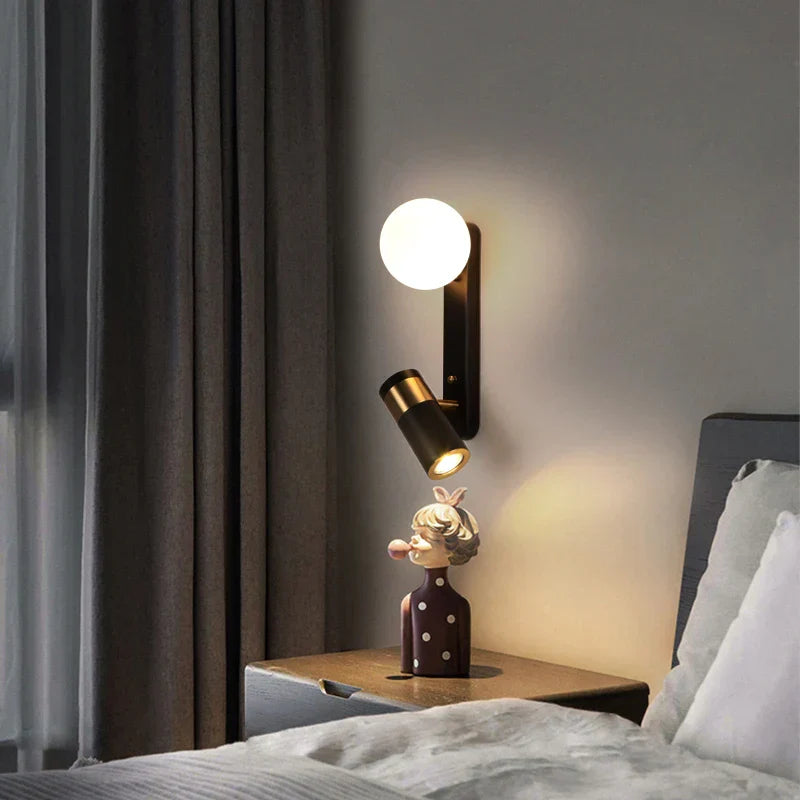 GlowLine – Lámpara de pared LED nórdica minimalista para dormitorio y sala de estar