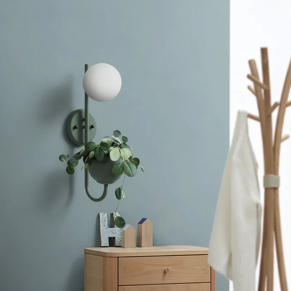 NordicGlow Plant - LED Wall Lamp with Plant Holder – Minimalist Lamp