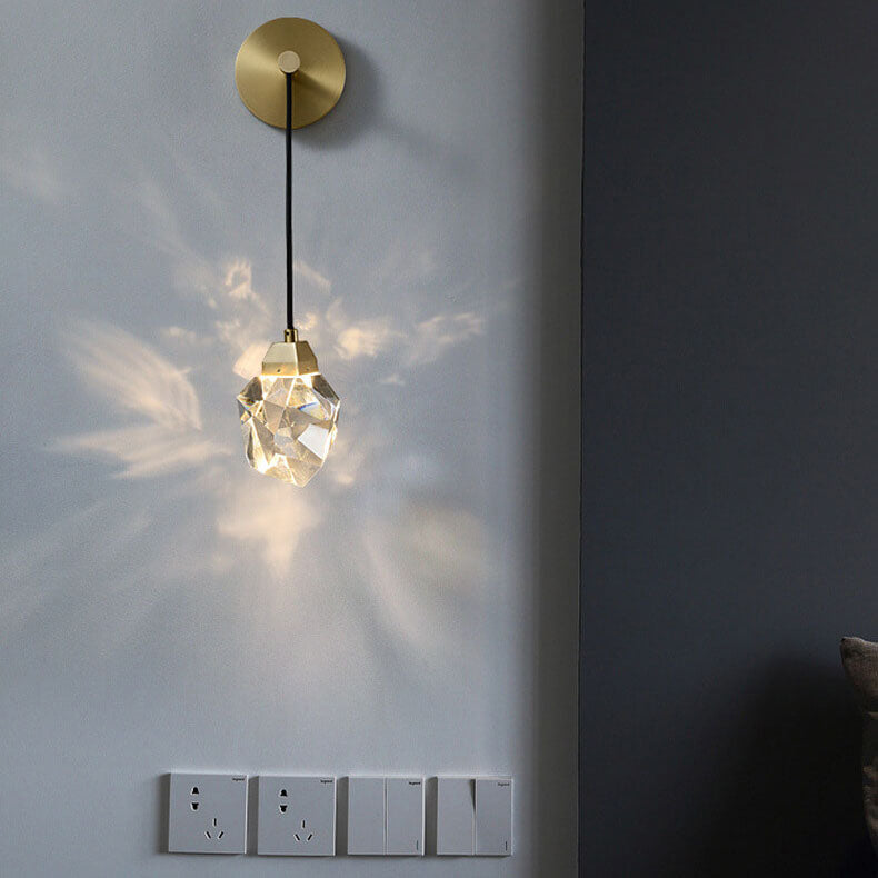 LuxorLicht - Lámpara de pared moderna de cristal con iluminación LED