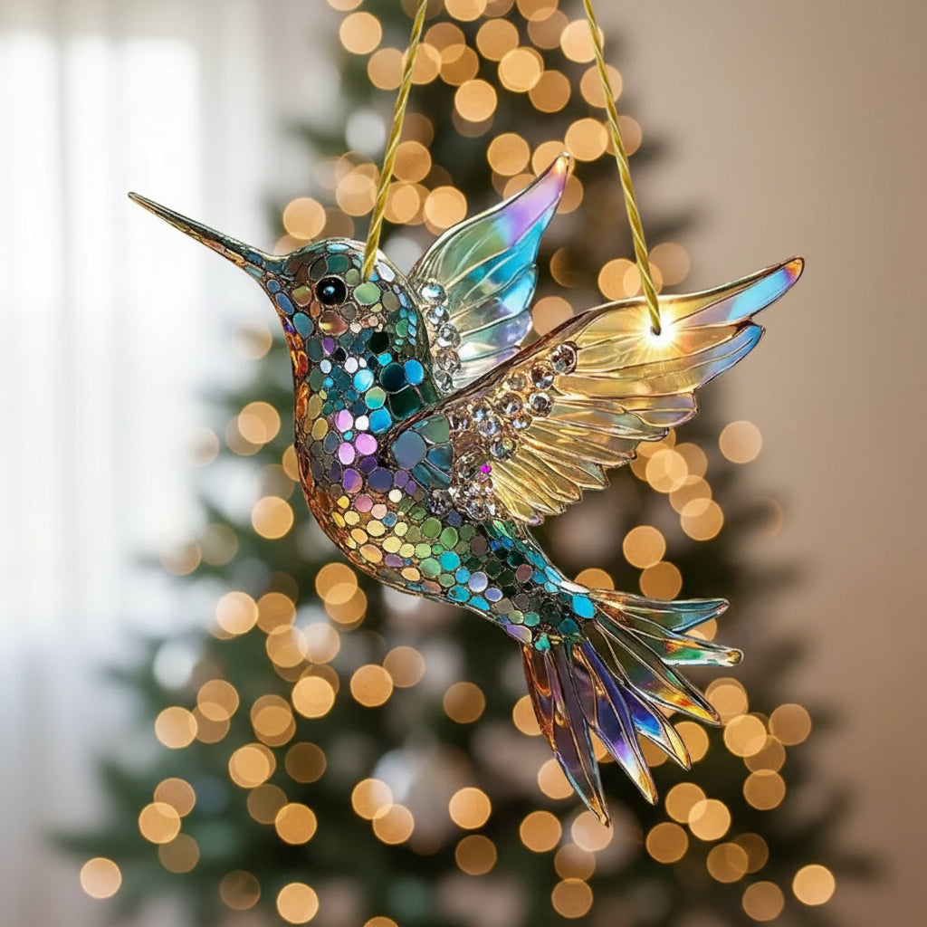 Decorazione Finestre Acchiappasole Colibrì Colorato Decorazione Sospesa Acrilico
